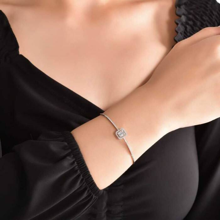 0,59 Karat Pırlanta Baget Bileklik - 2