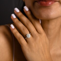 0,59 Karat Pırlanta Tasarım Yüzük - 4