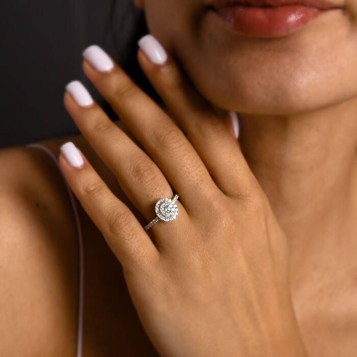 0,59 Karat Pırlanta Tasarım Yüzük - 4