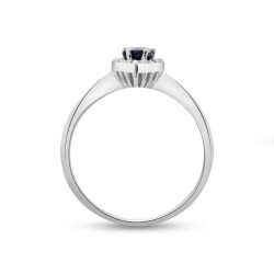 0,60 Karat Pırlanta Safir Yüzük - 3