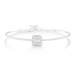 0,61 Karat Pırlanta Baget Bileklik - 