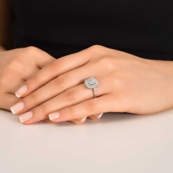 0,63 Karat Pırlanta Baget Yüzük - 4