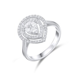 0,70 Karat Pırlanta Markiz Tasarım Yüzük - 3