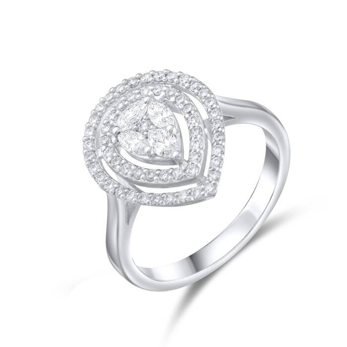 0,70 Karat Pırlanta Markiz Tasarım Yüzük - 3