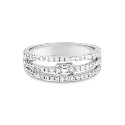 0,64 Karat Pırlanta Baget Yüzük - 2