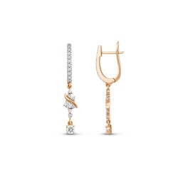 0,64 Karat Pırlanta Küpe - 