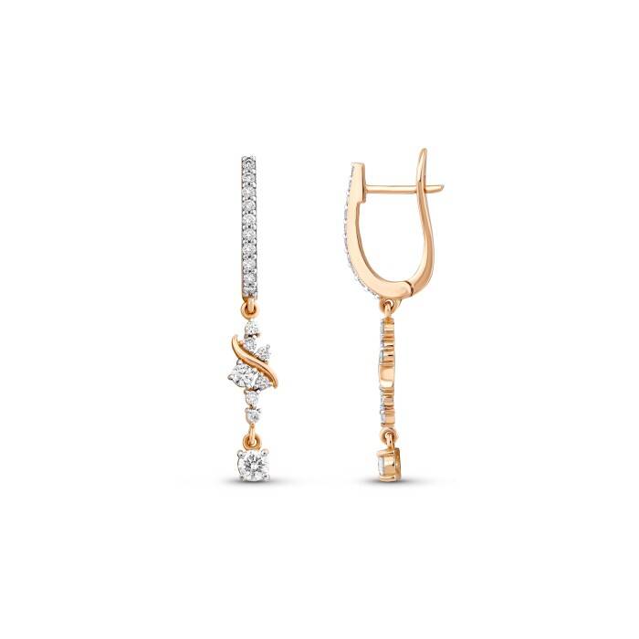 0,64 Karat Pırlanta Küpe - 1