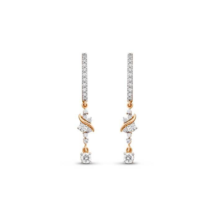 0,64 Karat Pırlanta Küpe - 2