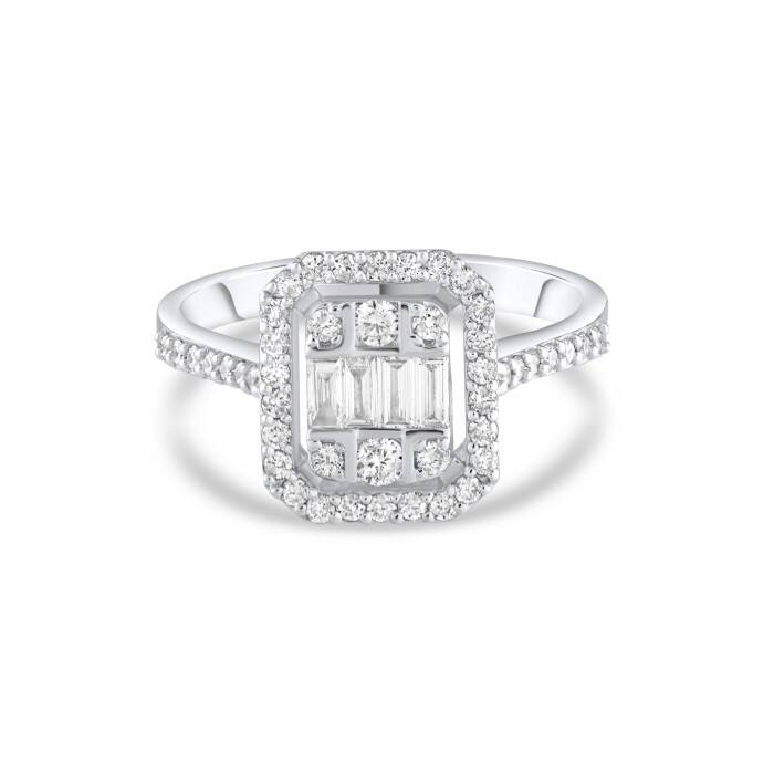 0,66 Karat Pırlanta Baget Yüzük - 1