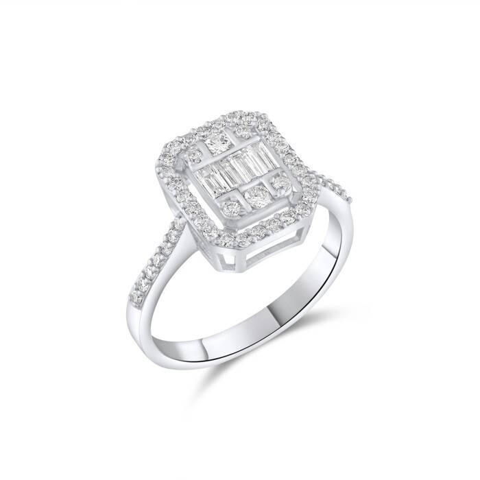 0,66 Karat Pırlanta Baget Yüzük - 2