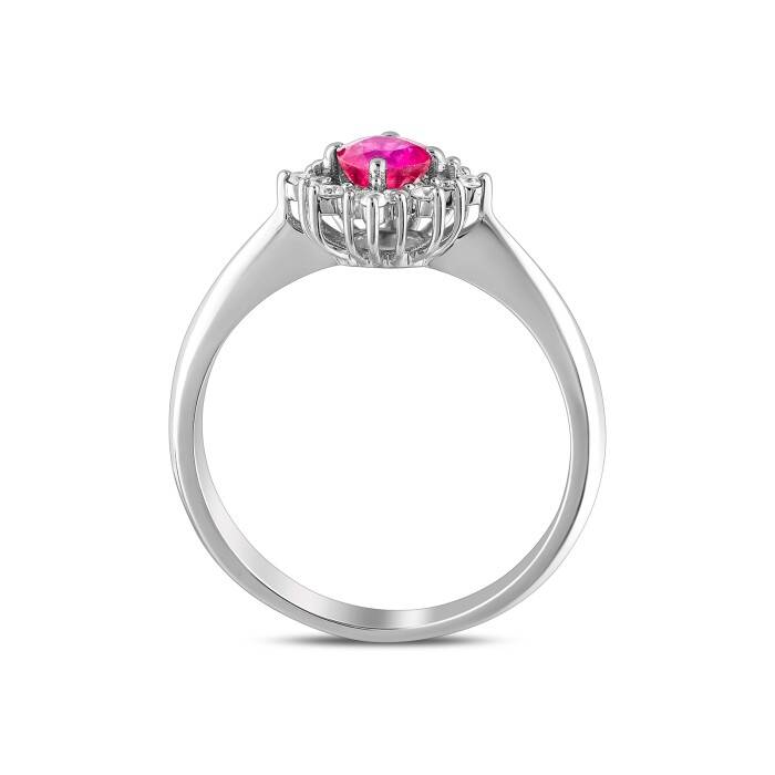 0,66 Karat Pırlanta Yakut Yüzük - 3