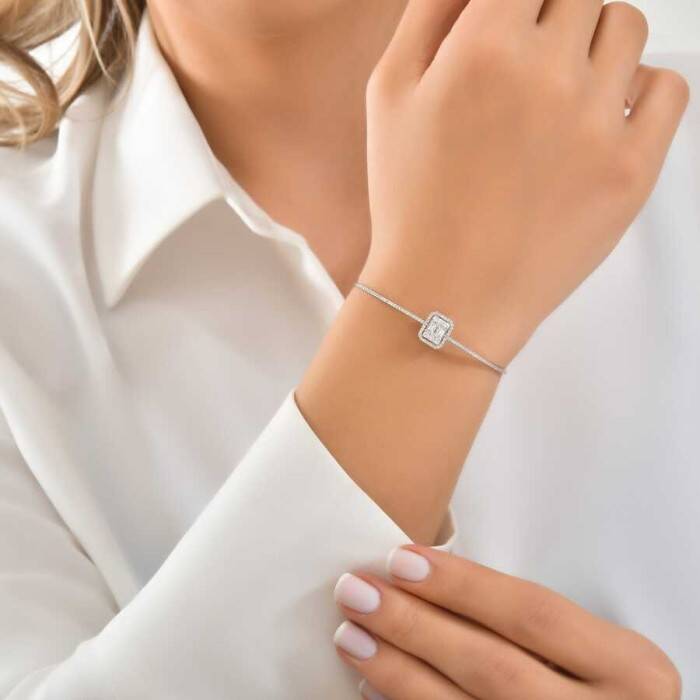 0,68 Karat Pırlanta Baget Bileklik - 2