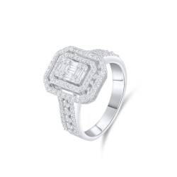 0,70 Karat Pırlanta Baget Yüzük - 3