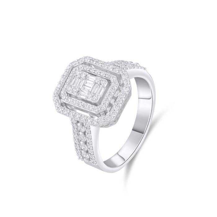 0,70 Karat Pırlanta Baget Yüzük - 3