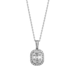 0,70 Karat Pırlanta Baget Kolye - 