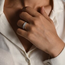 0,71 Karat Pırlanta Tasarım Yüzük - 4