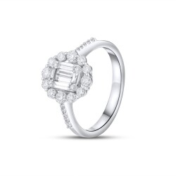 0,72 Karat Pırlanta Baget Yüzük - 2