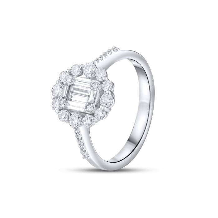 0,72 Karat Pırlanta Baget Yüzük - 2