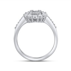 0,72 Karat Pırlanta Baget Yüzük - 3