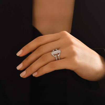 0,73 Karat Pırlanta Baget Yüzük - 5