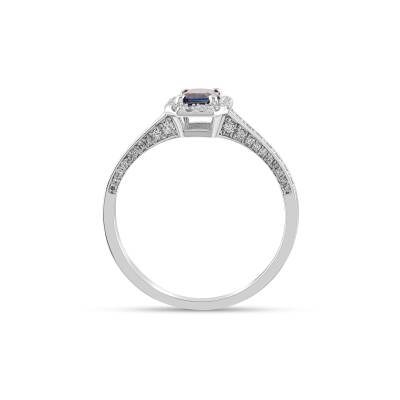 0,73 Karat Pırlantalı Safir Yüzük - 2