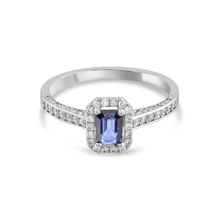 0,73 Karat Pırlanta Safir Yüzük - 1