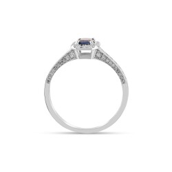 0,73 Karat Pırlanta Safir Yüzük - 3