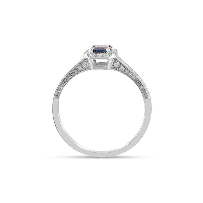 0,73 Karat Pırlanta Safir Yüzük - 3