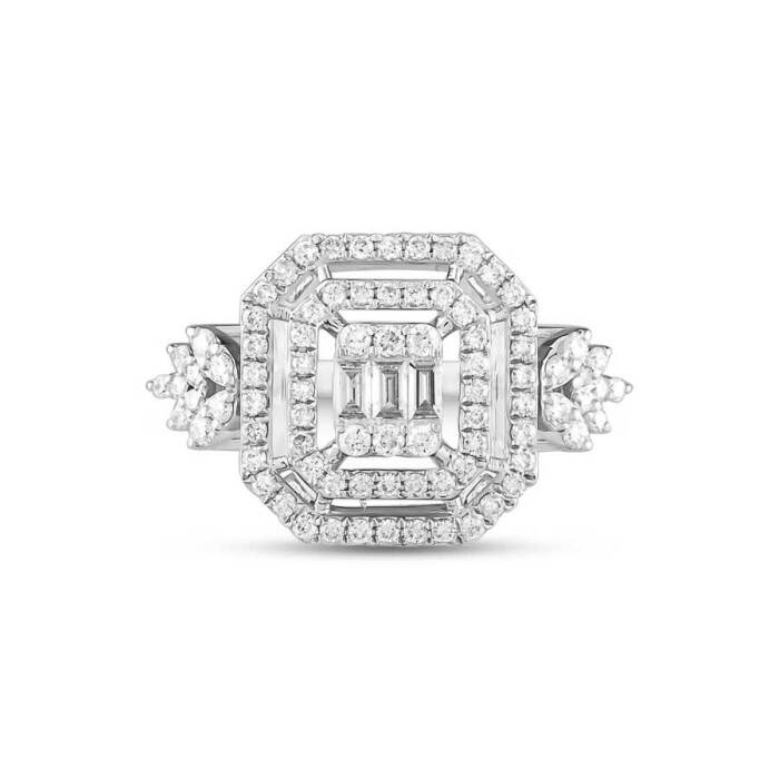 0,68 Karat Pırlanta Baget Yüzük - 1