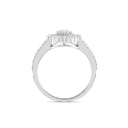 0,74 Karat Pırlanta Damla Fantezi Yüzük - 4