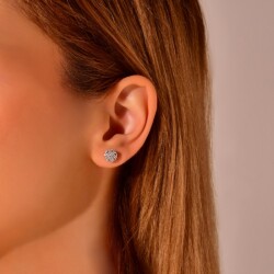 0,74 Karat Pırlanta Invisible Küpe - 3