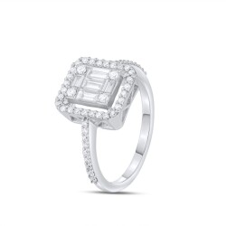 0,75 Karat Pırlanta Baget Yüzük - 2