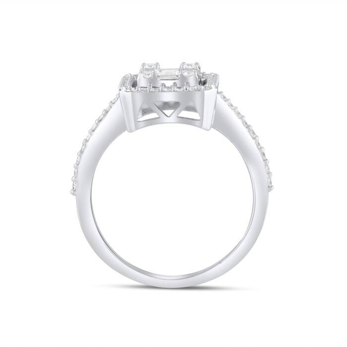 0,75 Karat Pırlanta Baget Yüzük - 3