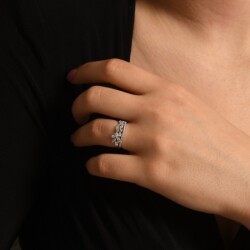 0,77 Karat Pırlanta Tasarım Yüzük - 4