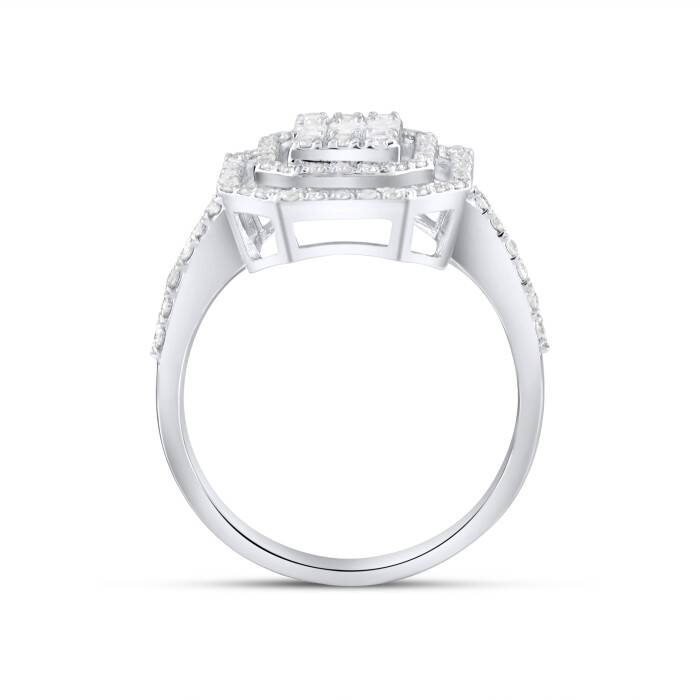 0,79 Karat Pırlanta Baget Yüzük - 3