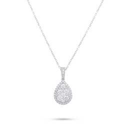 0,79 Karat Pırlanta Invisible Kolye - 