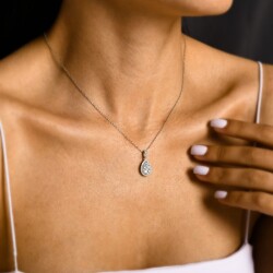 0,79 Karat Pırlanta Invisible Kolye - 2