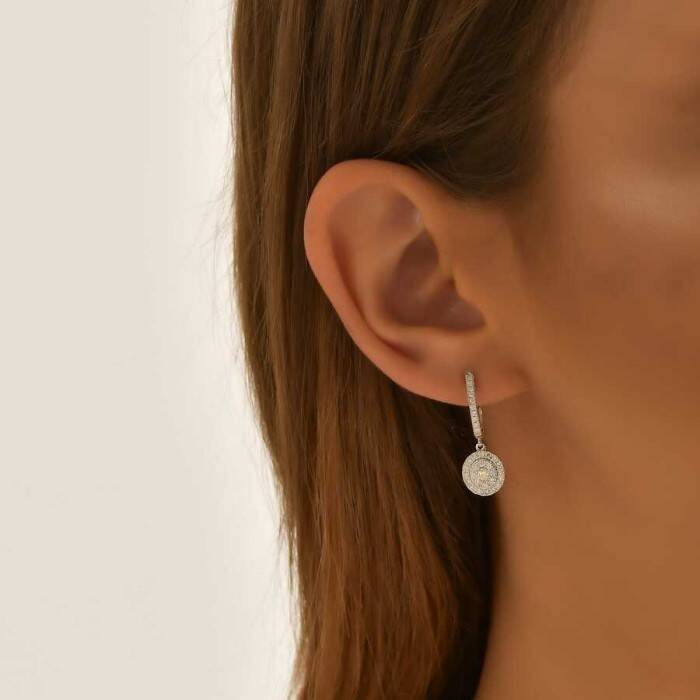 0,83 Karat Pırlanta Fantezi Küpe - 4