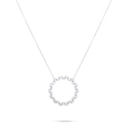 0,85 Karat Pırlanta Fantezi Halka Kolye - 