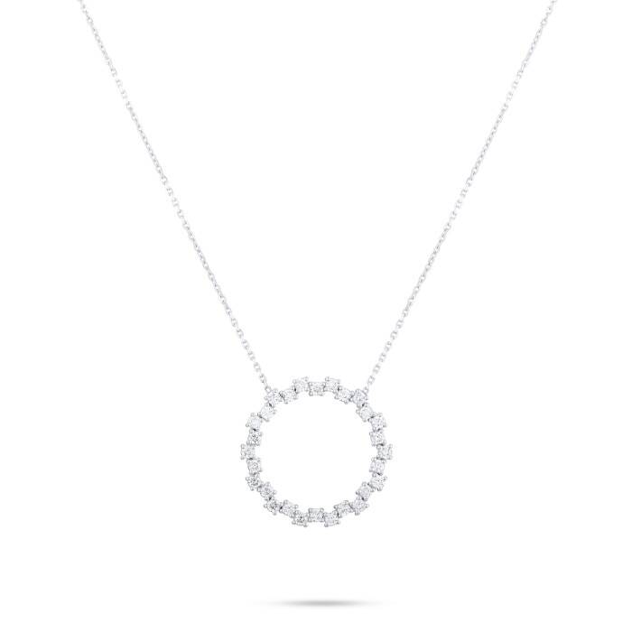 0,85 Karat Pırlanta Fantezi Halka Kolye - 1