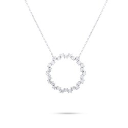 0,85 Karat Pırlanta Fantezi Halka Kolye - 2