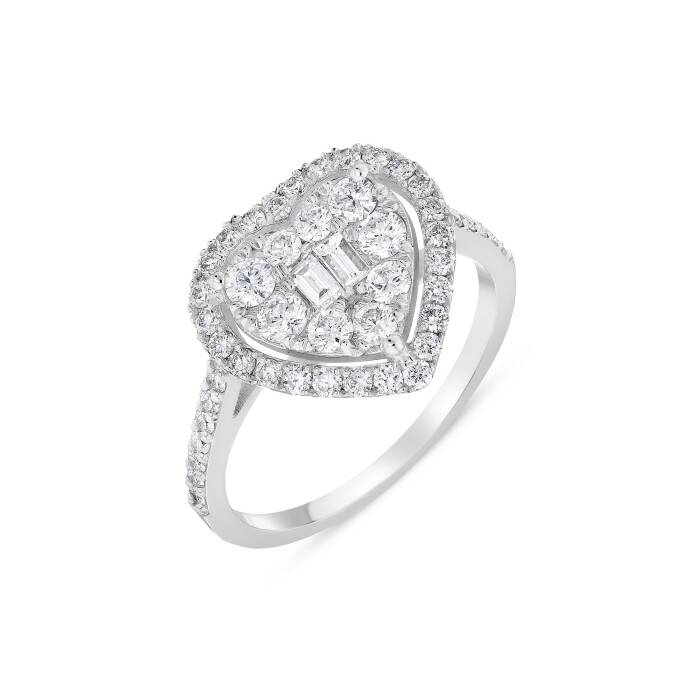 0,89 Karat Pırlanta Kalp Yüzük - 2