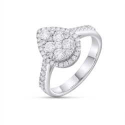 0,93 Karat Pırlanta Invisible Tasarım Yüzük - 3