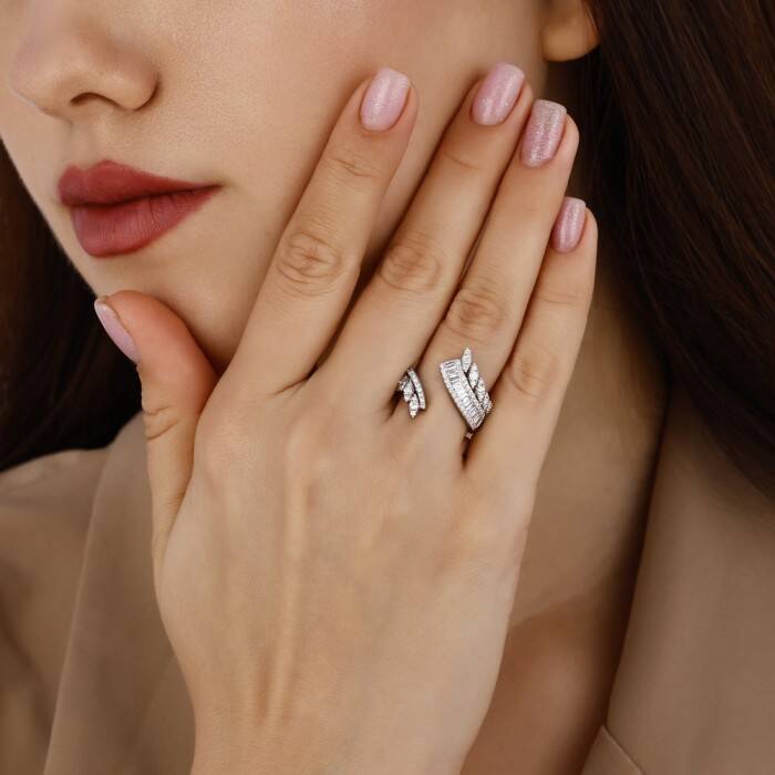 0,96 Karat Pırlanta Tasarım Yüzük - 3