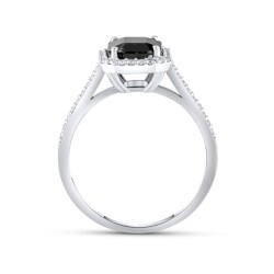 0,99 Karat Pırlanta Safir Yüzük - 3