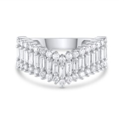 1,02 Karat Pırlanta Baget Tasarım Yüzük - 