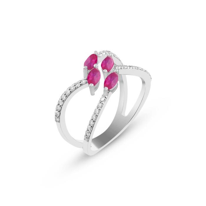 1,02 Karat Pırlanta Yakut Tasarım Yüzük - 2