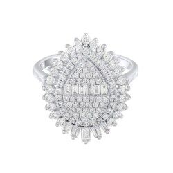 1,04 Karat Pırlanta Damla Fantezi Yüzük - 