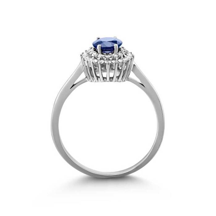 1,04 Karat Pırlanta Safir Yüzük - 3