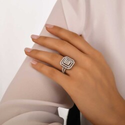 1,50 Karat Pırlanta Baget Yüzük - 5